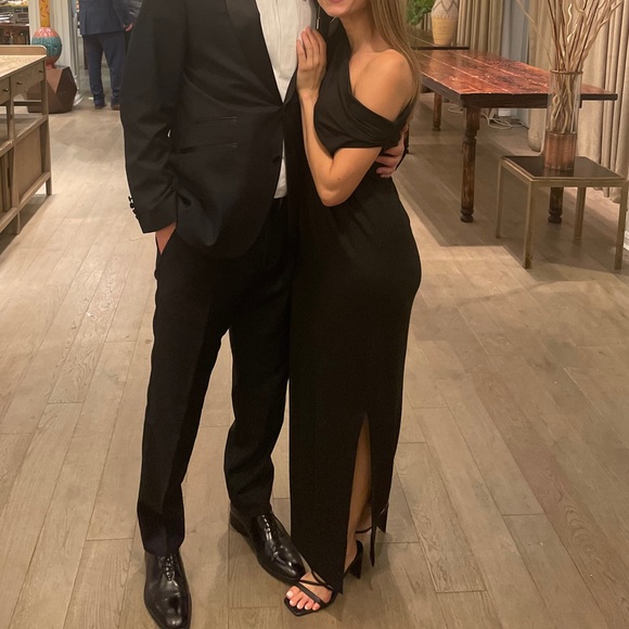 Enza Costa Exposed Shoulder Maxi Dress in Black Size XS - Picture 8 of 9